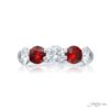Elegance Elevated: Iconic Single-Row Ruby and Diamond Band