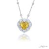 Exquisite Style: 2.32 ct Fancy Yellow Heart-Shaped Diamond Pendant in Platinum