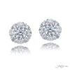 Certified Round-Cut Diamond Halo Studs