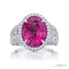 5.74 ct No-Heat Oval Pink Sapphire and Diamond Ring
