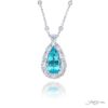 Exquisite Style: Our Timeless 3.78 ct. Pear-Shaped Paraiba and Diamond Pendant in Platinum