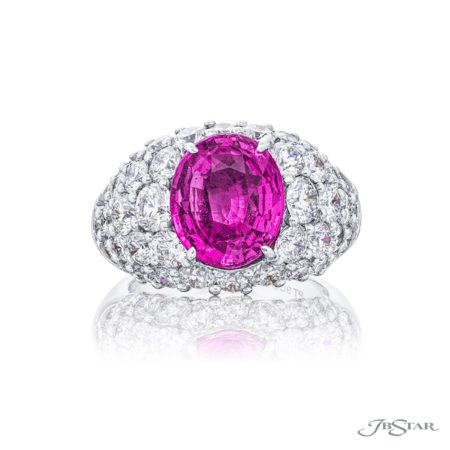 4.08 ct. No Heat Oval Spinel & Diamond Ring in Platinum 4.08 ct. No Heat Oval Spinel & Diamond Ring in Platinum