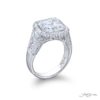 Platinum 4.64 ct Square Emerald Cut Diamond Engagement Ring