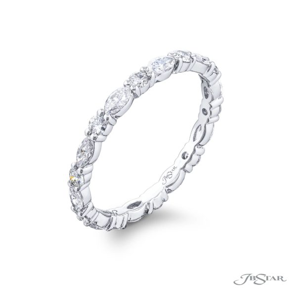 Diamond Eternity Band Marquise & Round 0.95 ctw.