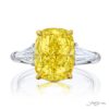 6.21 ct. GIA-Certified Fancy Yellow Diamond Ring in Platinum & 18KY Gold