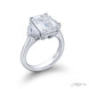 4.22 ct GIA Certified Diamond Ring | Emerald-Cut Diamond with Epaulet Diamonds in Platinum | Dazzling Brilliance by Jb Star