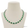 One-of-a-Kind Certified Emerald and Diamond Necklace  22 Emerald-Cut Emeralds & Diamonds in Shared Prongs Handcrafted in Pure Platinum