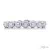 Platinum Cushion-Cut Micro Pave Diamond Bracelet