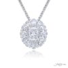 Exquisite Style: Our One-of-a-Kind Beautiful Diamond Pendant  1.01 ct. GIA Certified Cushion-Cut Diamond Surrounded by Pear-Shaped Diamonds Handcrafted in Pure Platinum