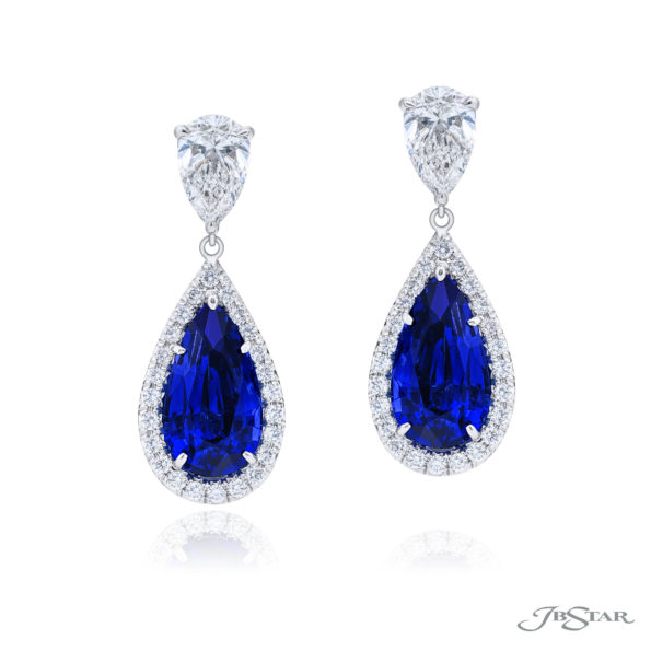 Sapphire & Diamond Drop Earrings 12.99 ctw. GRS Certified
