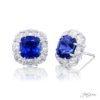 Sapphire & Diamond Stud Earrings Cushion-Cut 9.67 ctw.