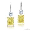 Gorgeous Glamour: Fancy Yellow Radiant-Cut Diamond Drop Earrings