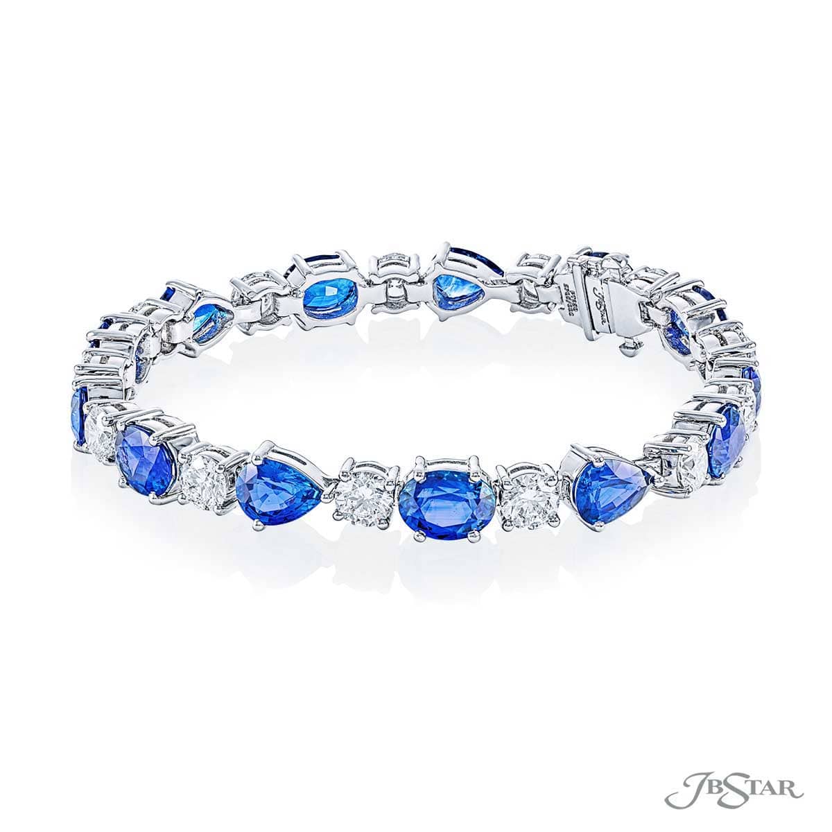 NO HEAT Blue Sapphire Bracelet Dainty Bracelet Diamond Bracelet Bridal -  Ruby Lane