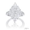 Diamond Ring Featuring Marquise And Pear Diamonds Platinum