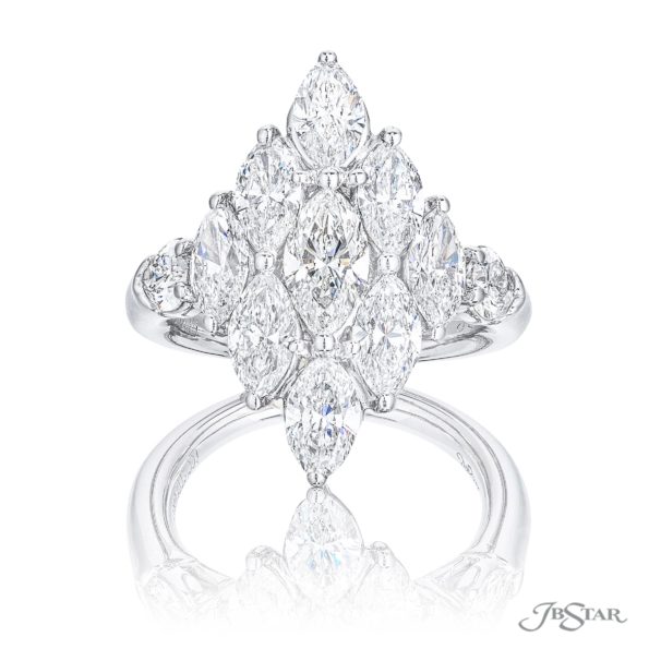 Diamond Ring Featuring Marquise And Pear Diamonds Platinum