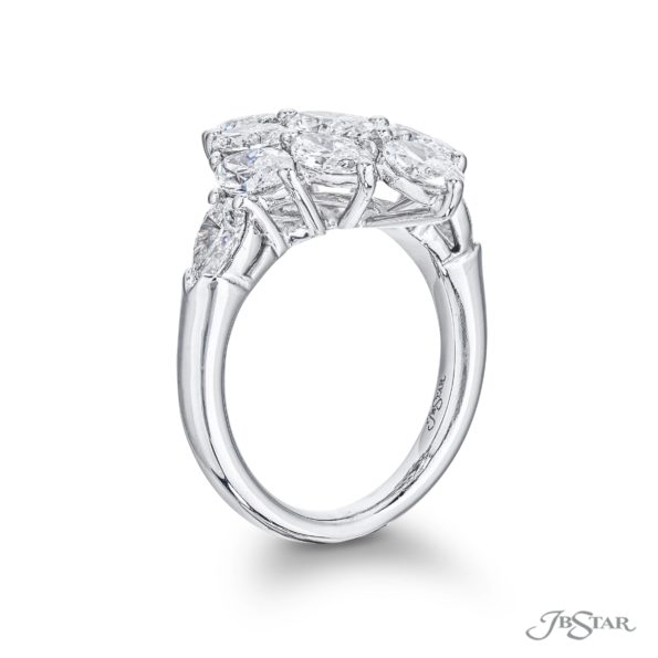Diamond Ring Featuring Marquise And Pear Diamonds Platinum