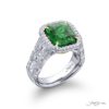 Emerald cut emerald Ring 4.44 ct. Emerald Cut Micro Pave