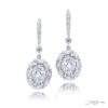Timeless GIA-Certified Oval Diamond Drop Earrings with Micro Pave Accents in Platinum
