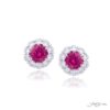 Gorgeous Glamour: 2.74ctw Pink Sapphire & Diamond Stud Earrings in Platinum