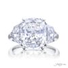 5.29 ct GIA Certified Diamond Ring | Cushion-Cut Diamond with Epaulet Diamonds in Platinum | Dazzling Brilliance by Jb Star