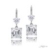 Gorgeous Glamour: 4.06ct Square Emerald-Cut Diamond Drop Earrings