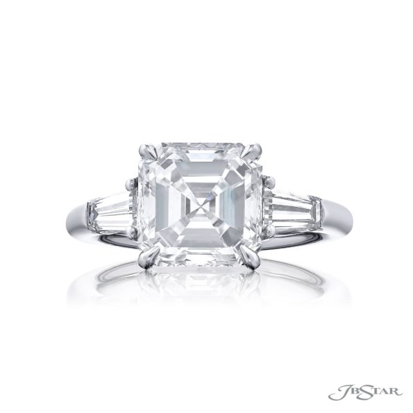 3.69 ct. GIA-Certified Square Emerald-Cut Diamond Ring