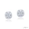 3.49 ctw. GIA-Certified Cushion-Cut Diamond Earrings with Oval Diamond Halo in Platinum