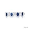 Emerald Cut Sapphire And Round Diamond Eternity Band