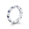 Emerald Cut Sapphire And Round Diamond Eternity Band