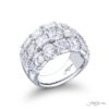 Classic Multi-Row Diamond Band | Round and Square Emerald-Cut Diamonds in Platinum