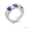 Elegance Elevated | Iconic Single-Row Emerald-Cut Sapphire and Diamond Band