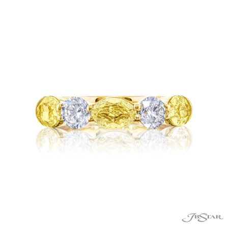 Elegance Elevated: Timeless Multi-Row Fancy Yellow Oval
