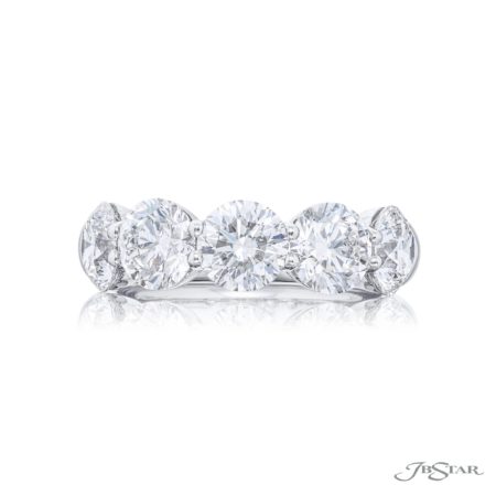 Classic Single-Row Round Diamond Band | GIA Certified | Handcrafted in Platinum Classic Single-Row Round Diamond Band | GIA Certified | Handcrafted in Platinum