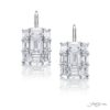 3.01 ctw. Emerald-Cut Diamond Halo Earrings in Platinum