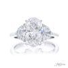 Oval diamond ring 3.02 ct oval diamond center