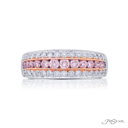 Elegance Elevated: Iconic Multi-Row Fancy Pink Diamond Band Elegance Elevated: Iconic Multi-Row Fancy Pink Diamond Band