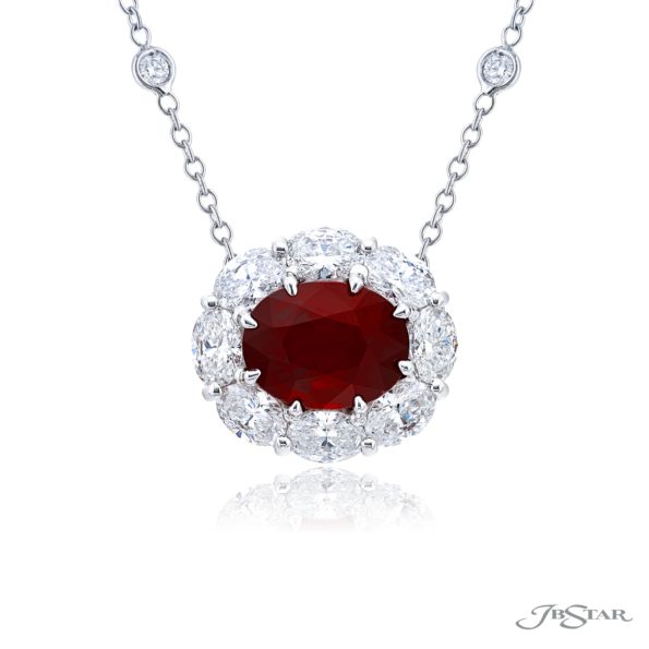 Exquisite Style: Our One-of-a-Kind 3.18 ct. Certified Encircled Ruby Pendant