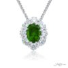Exquisite Style: Signature 2.35 ct Certified Oval Emerald Pendant with Round and Oval Diamonds in Platinum