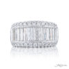 Iconic Multi-Row Tapered Baguette Diamond Band | Platinum Channel Setting Iconic Multi-Row Tapered Baguette Diamond Band | Platinum Channel Setting