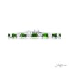 Platinum Emerald-Cut Emerald and Diamond Bracelet