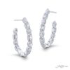 Timeless 4.30 ctw. Emerald-Cut & Oval Diamond Hoop Earrings in Platinum