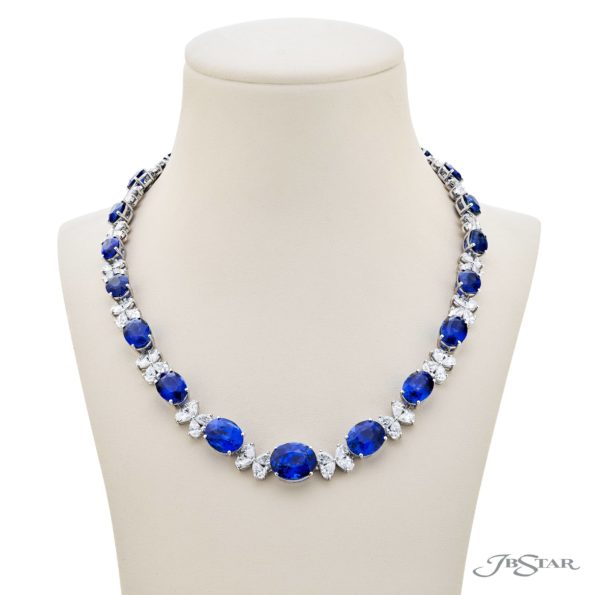 One-of-a-Kind Beauty: Certified Sapphire and Diamond Necklace