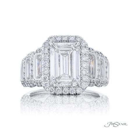Timeless 3.01 ct. Emerald-Cut Diamond Engagement Ring with Micro Pave Accents Timeless 3.01 ct. Emerald-Cut Diamond Engagement Ring with Micro Pave Accents