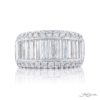 Iconic Multi-Row Tapered Baguette Diamond Band | Platinum Channel Setting