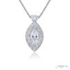 Exquisite Style: One-of-a-Kind Marquise Diamond Pendant with Pave Accents in Platinum