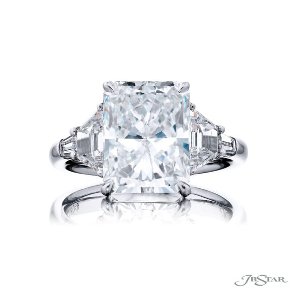 Timeless 5.06 ct. Radiant-Cut Diamond Ring with Trapezoid & Tapered Baguette Accents