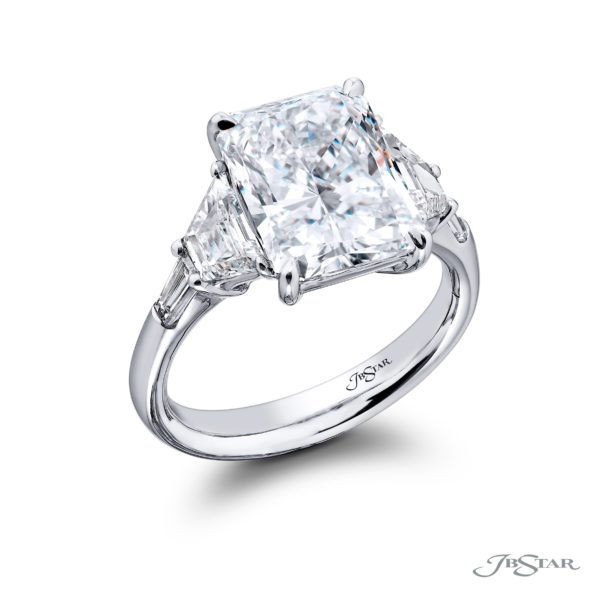 Timeless 5.06 ct. Radiant-Cut Diamond Ring with Trapezoid & Tapered Baguette Accents