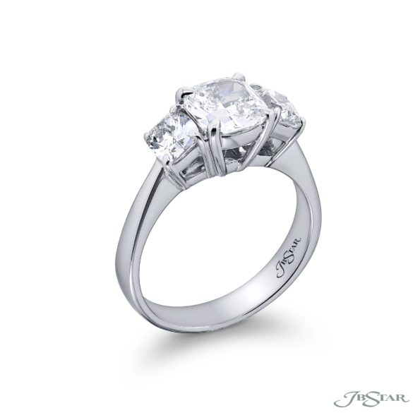 Platinum Diamond Engagement Ring 1.21 ct Cushion Cut