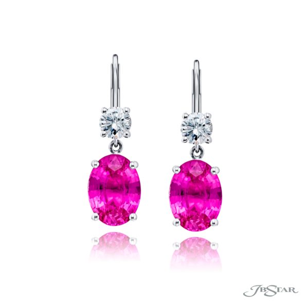 Gorgeous Glamour: 4.94 ctw. Certified Pink Sapphire Drop Earrings