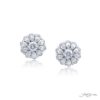 Floral Brilliance Diamond Stud Earrings in Platinum